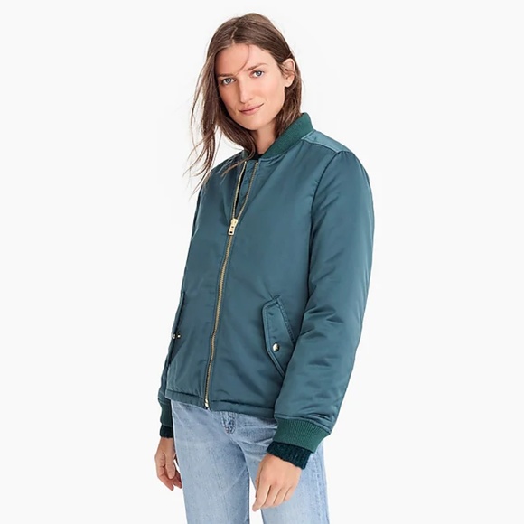 J. Crew Bomber jacket with side zips - Picture 1 of 8